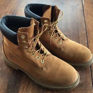 Timberland work boots worn once!